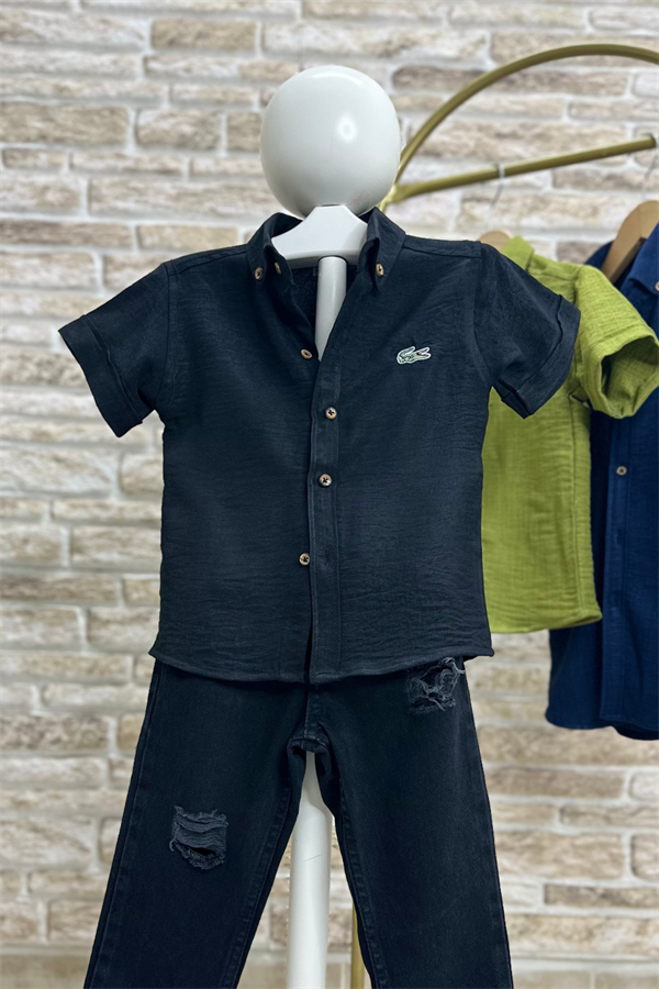 Orj. Marka Siyah Gömlek