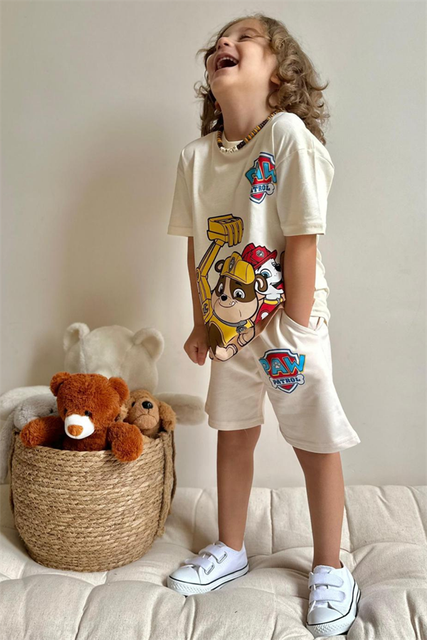 Pawpatrol Bej Şortlu Takım