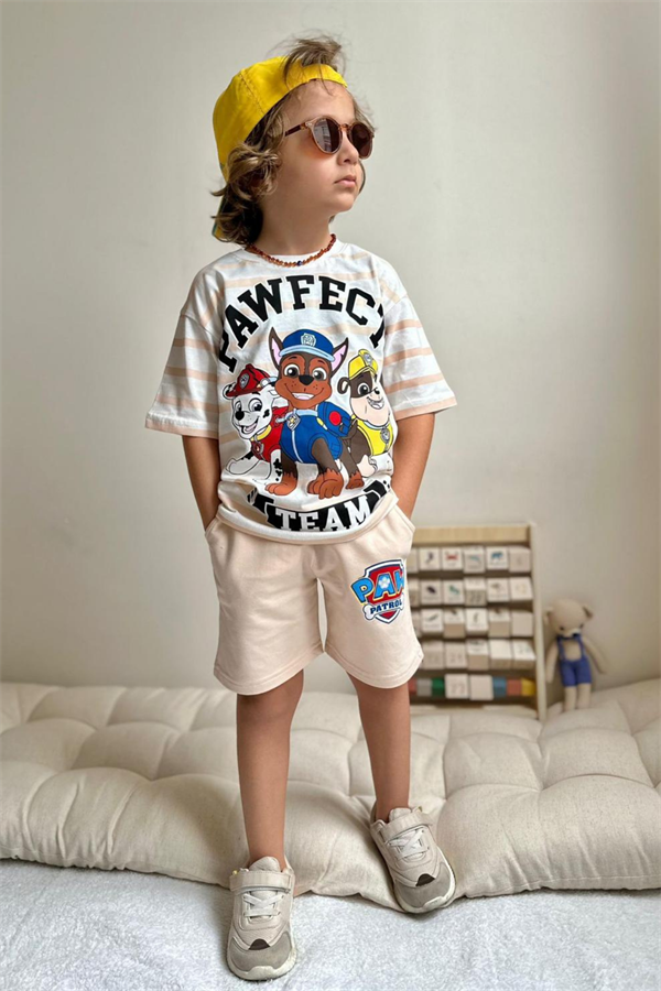 Pawpatrol Krem Şortlu Takım