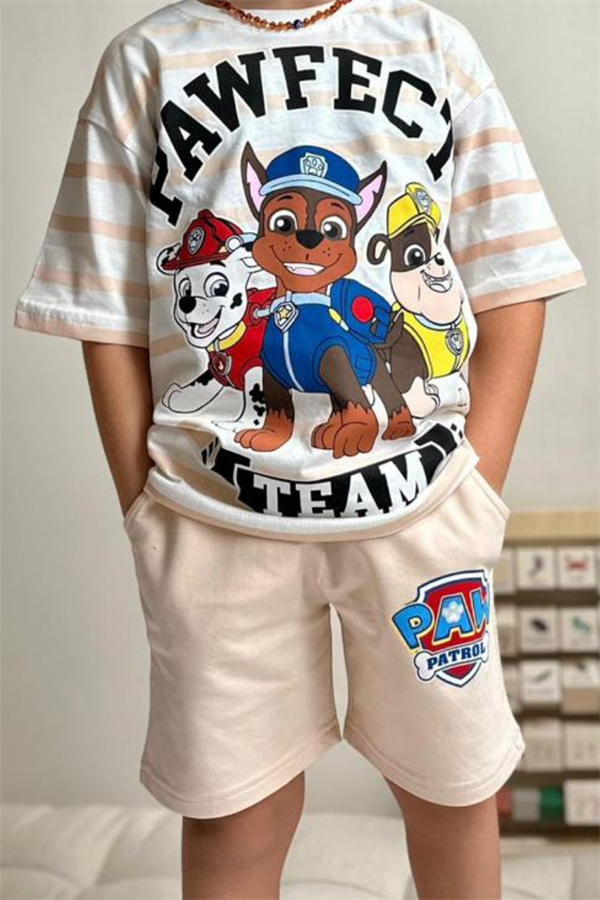 Pawpatrol Krem Şortlu Takım