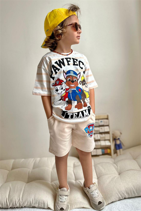 Pawpatrol Krem Şortlu Takım