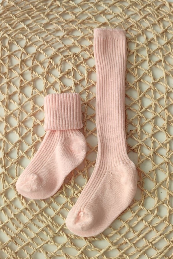 Pembe Renk Kısa Çorap