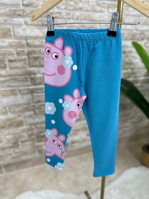 Peppa Baskı Mavi Tayt Takım