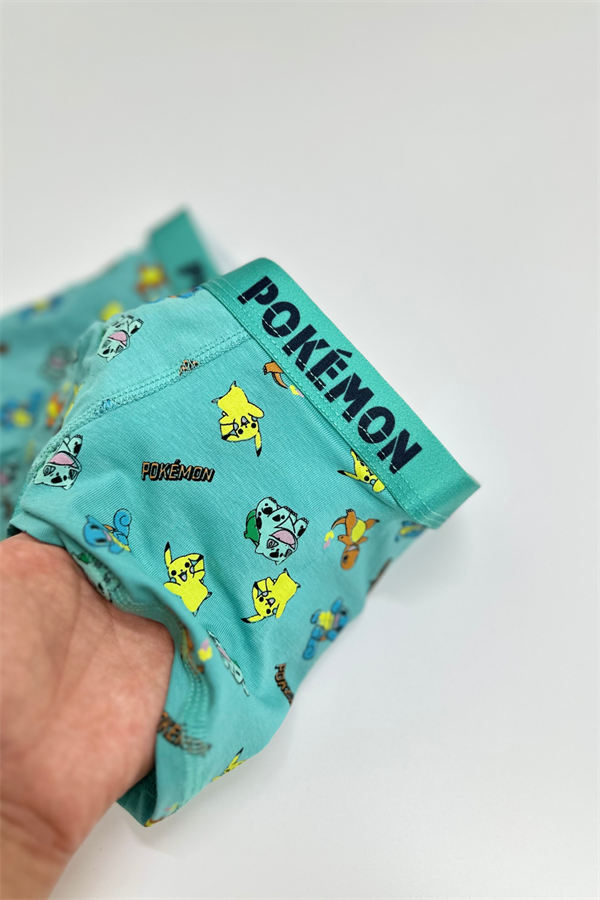Erkek Çocuk Pokemon Yeşil Desenli Boxer