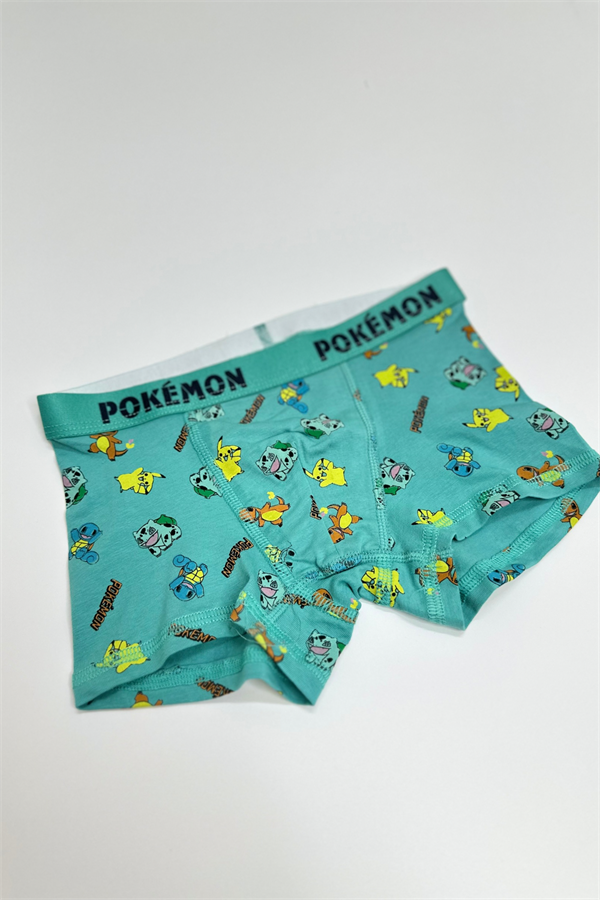 Erkek Çocuk Pokemon Yeşil Desenli Boxer
