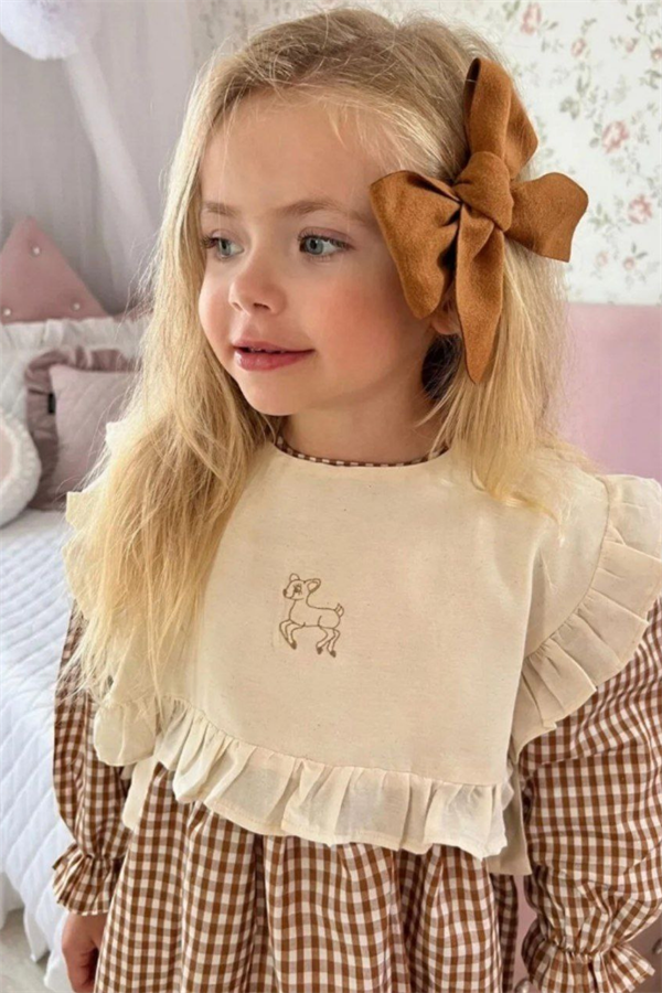 Pötikareli Bambi Detaylı Elbise