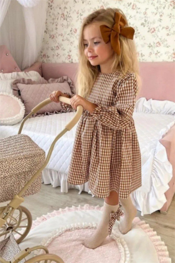 Pötikareli Bambi Detaylı Elbise