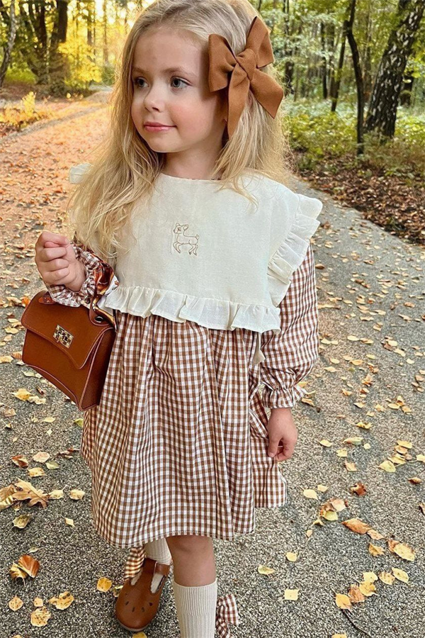 Pötikareli Bambi Detaylı Elbise