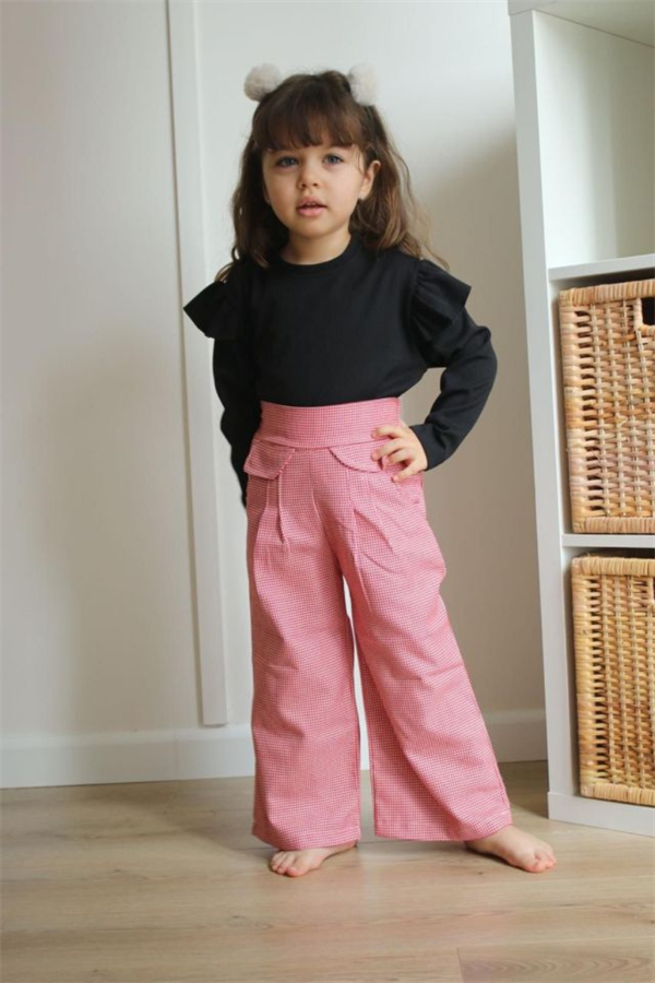 Pötikareli Pantolon & Bluz Takım