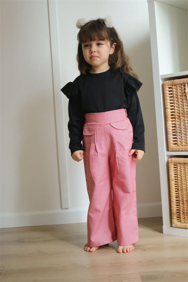 Pötikareli Pantolon & Bluz Takım