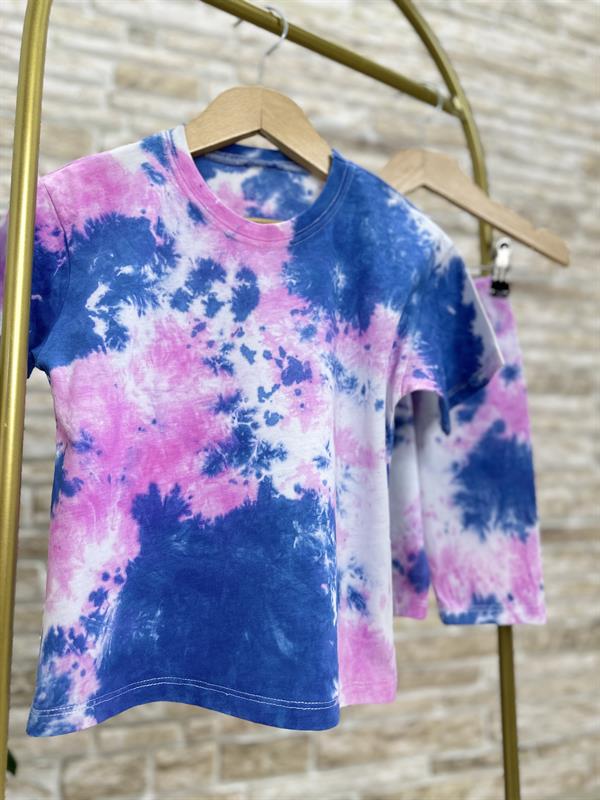 Renkli Trend Batik Biker Penye Tayt Takım