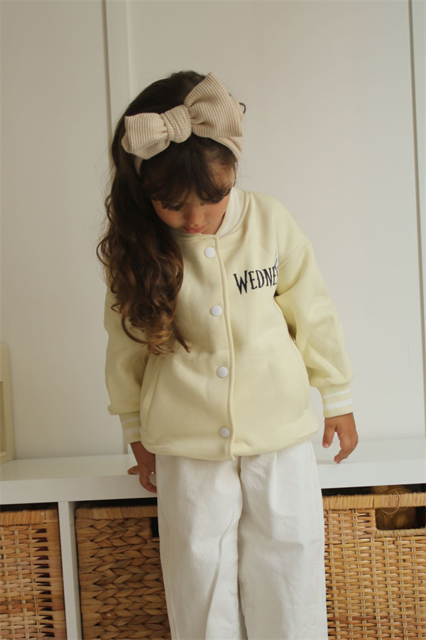 Kız Çocuk Şardonlu Krem Kolej Ceket
