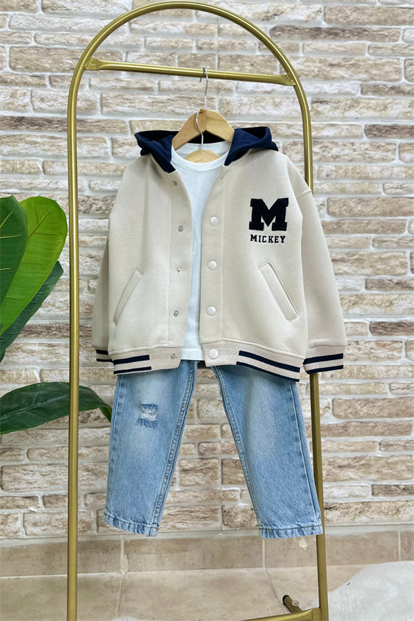 Şardonlu Mickey Laci Kolej Ceket