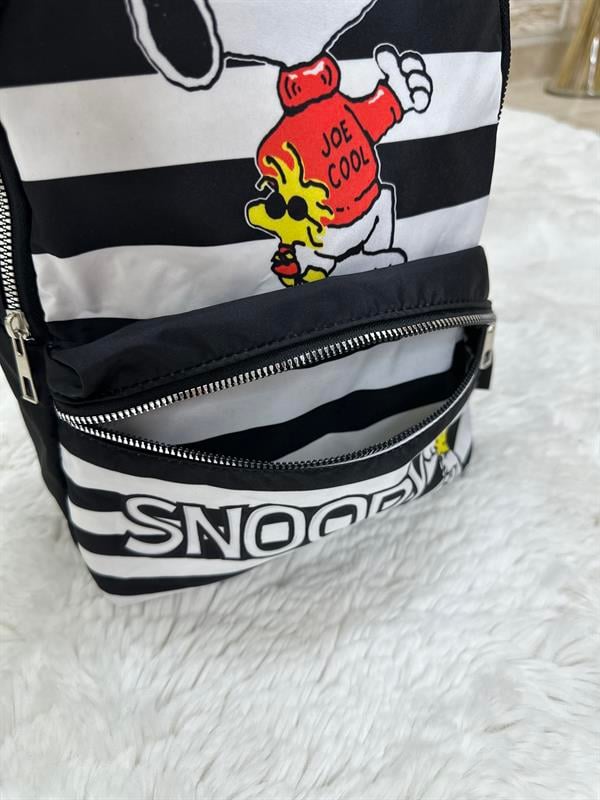 Snopy Baskı Siyah Beyaz Çanta