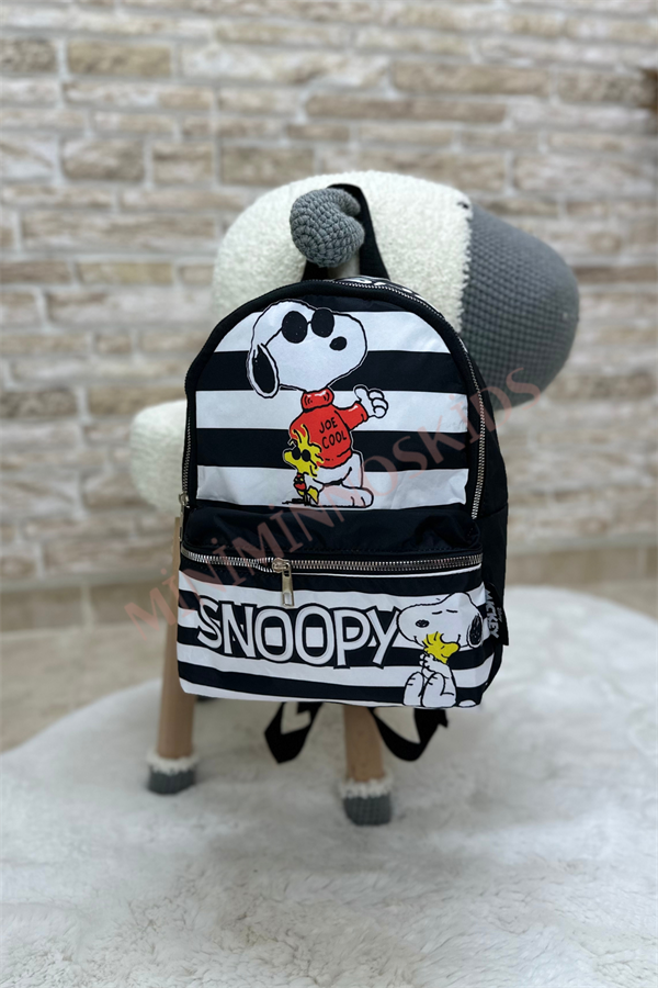 Snopy Baskı Siyah Beyaz Çanta