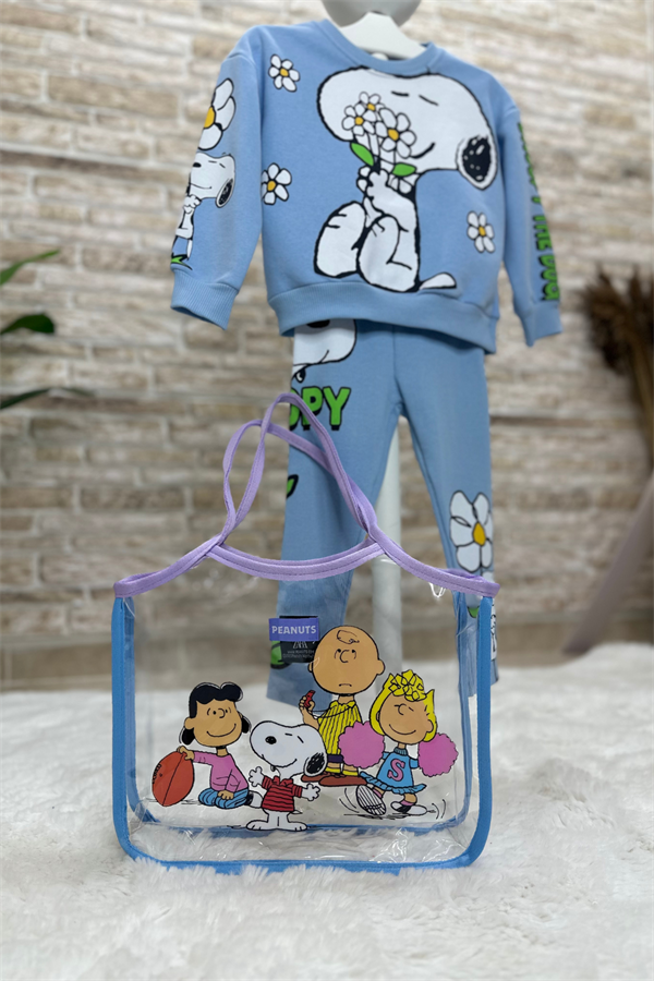 Snopy Penuts Şeffaf Kol Çantası