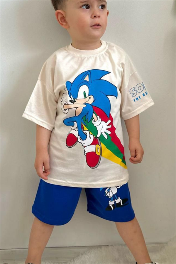 Sonic Mavi Şortlu Takım