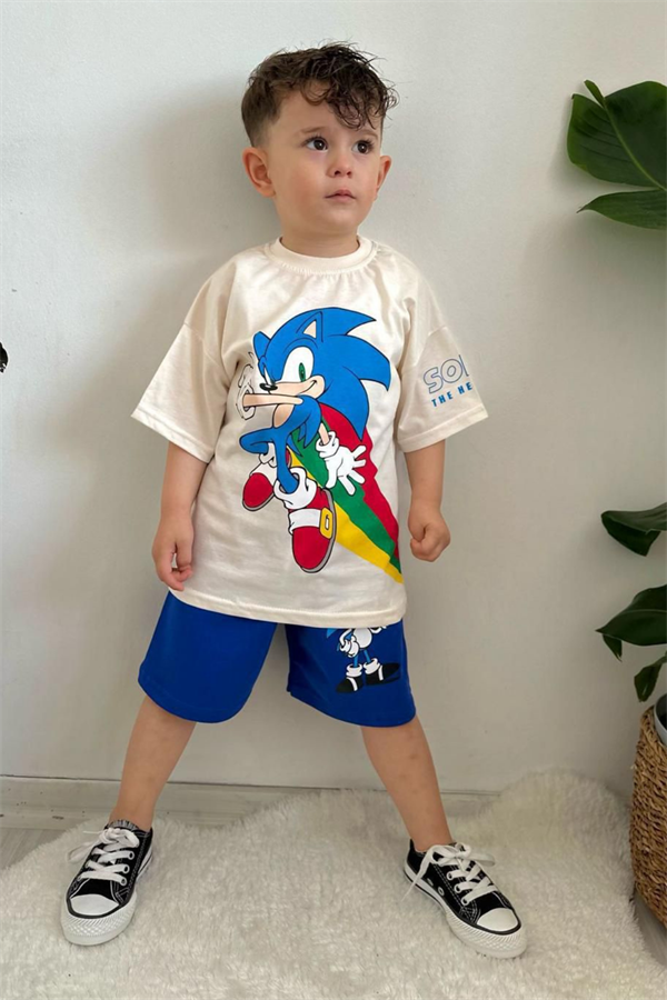 Sonic Mavi Şortlu Takım