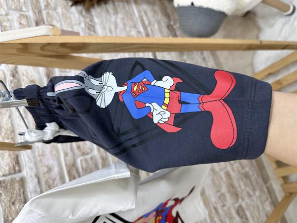 Tazmanya & Bugs Bunny Baskılı Şortlu Takım