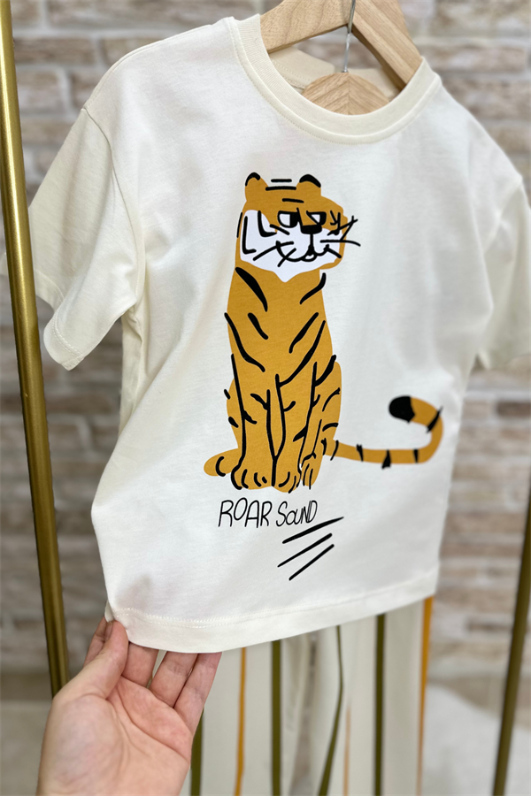 Tiger Çizgili Pantolon İkili Takım