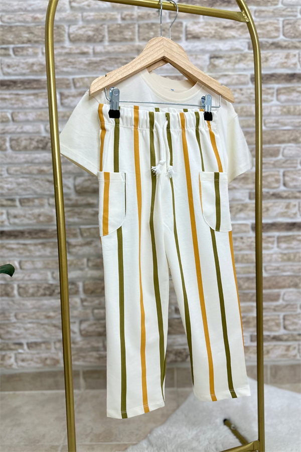 Tiger Çizgili Pantolon İkili Takım