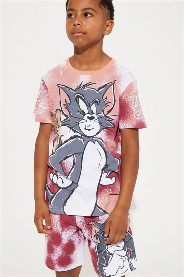 Tom & Jerry Batik Kumaş Şortlu Takım