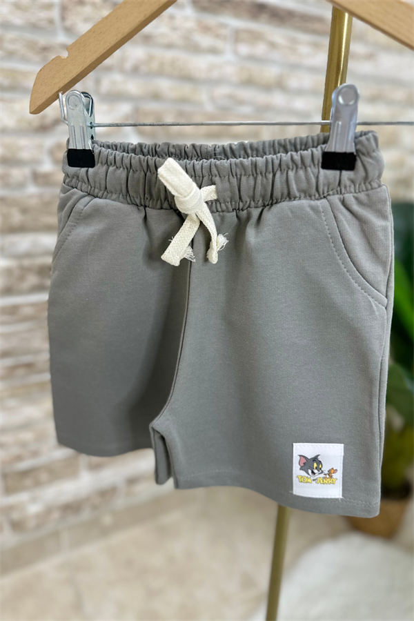 Tom & Jerry Gri Şortlu Takım