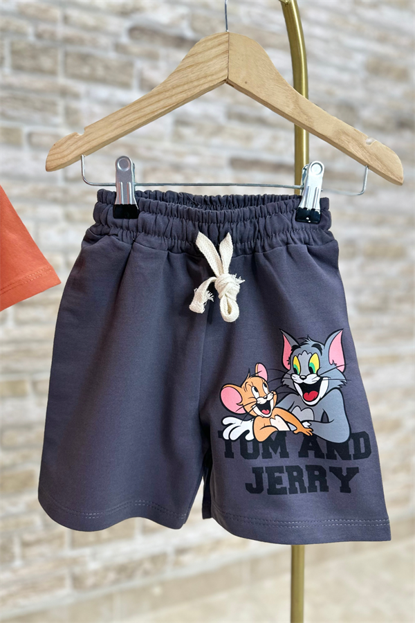Tom&Jerry Kiremit Antrasit Şortlu Takım