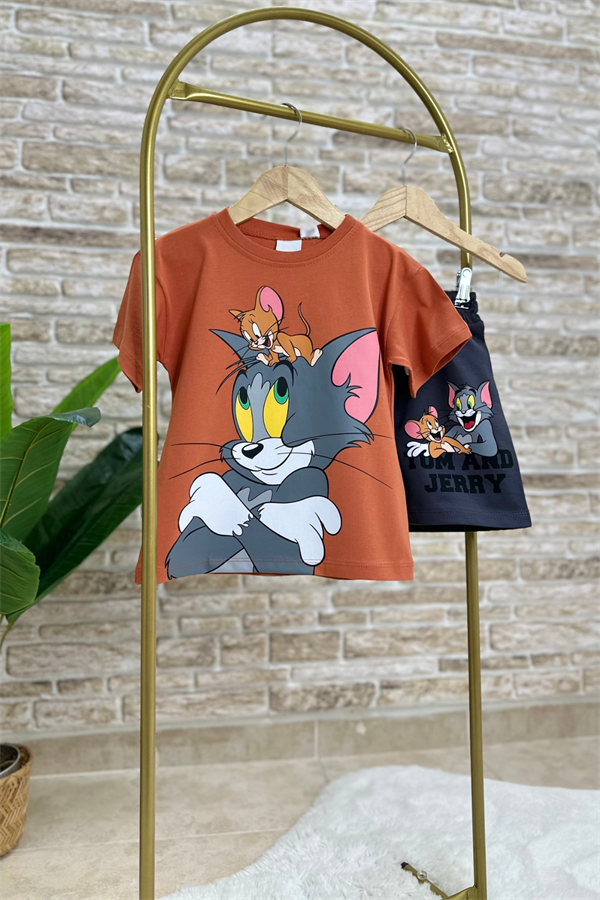Tom&Jerry Kiremit Antrasit Şortlu Takım