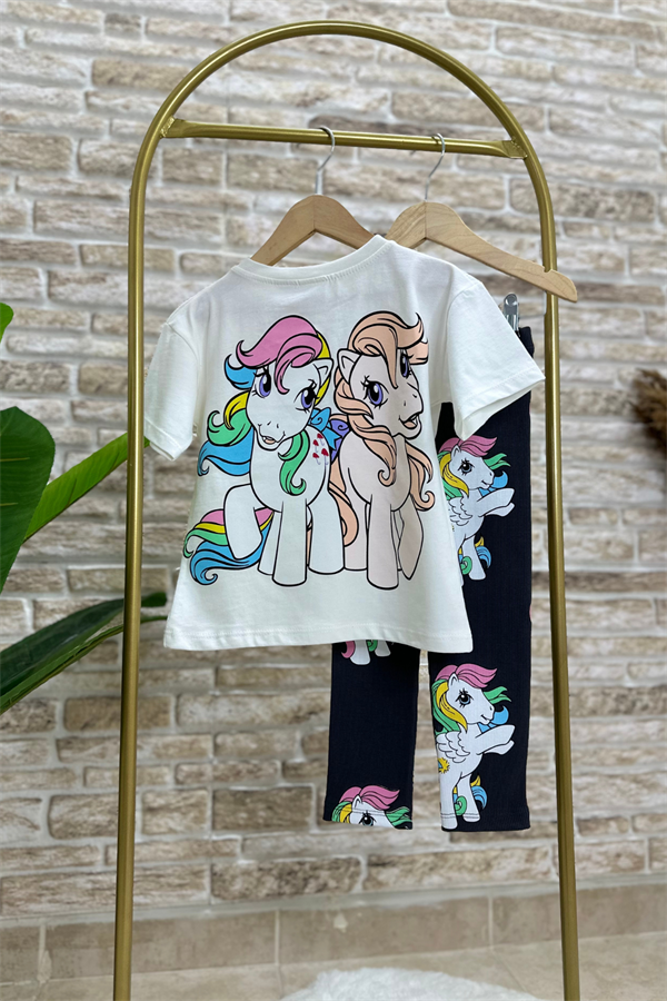 Unicorn Baskı Tayt Fitilli Takım