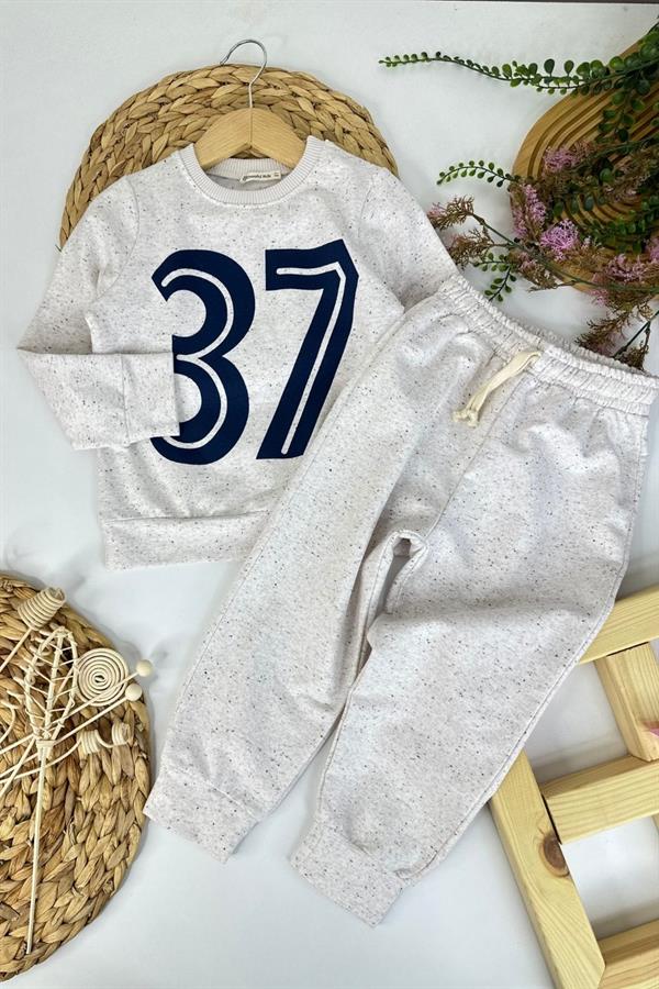 Unisex 2 İplik 37 Baskı Ekru Takım
