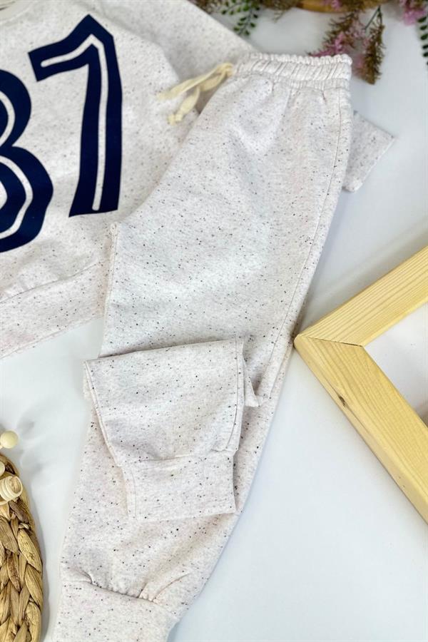 Unisex 2 İplik 37 Baskı Ekru Takım