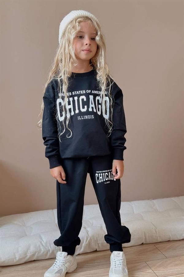 Unisex 2 İplik Chicago Siyah Takım