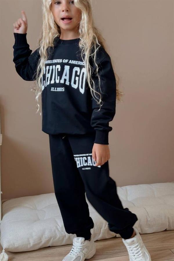 Unisex 2 İplik Chicago Siyah Takım