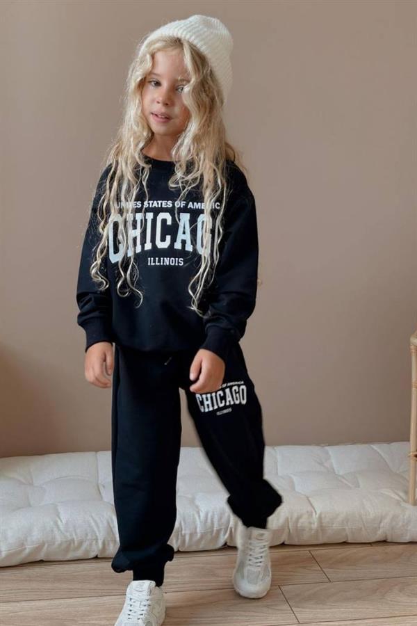 Unisex 2 İplik Chicago Siyah Takım