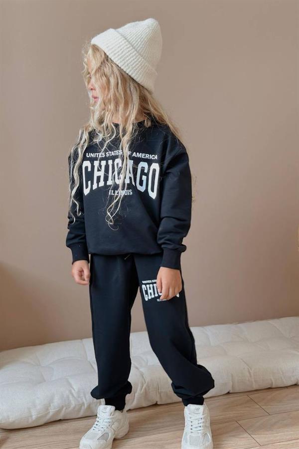 Unisex 2 İplik Chicago Siyah Takım