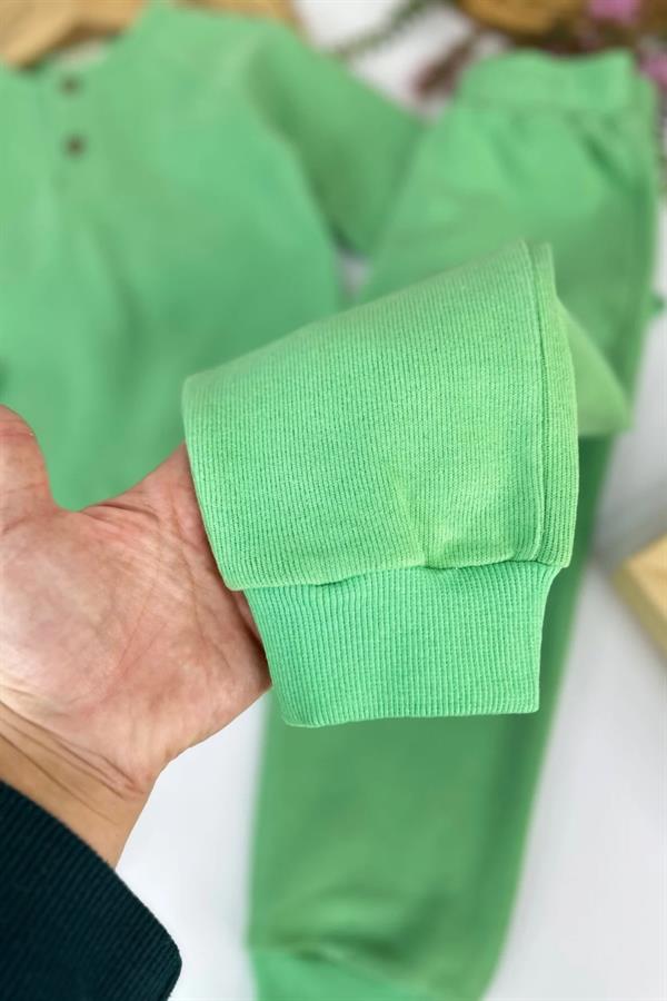 Unisex 2 İplik Pamuklu Yeşil Takım