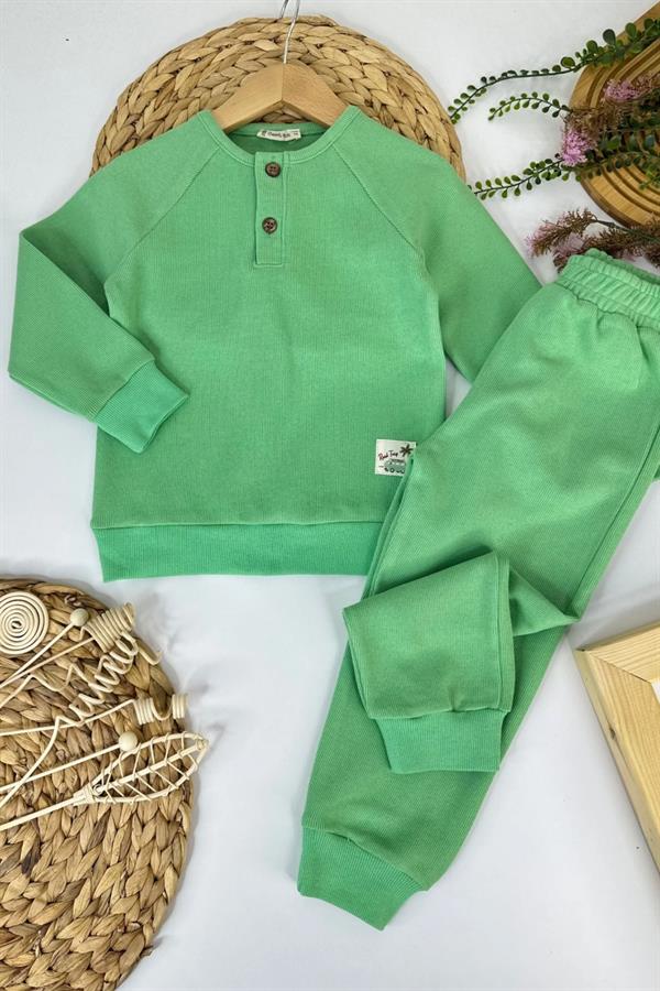 Unisex 2 İplik Pamuklu Yeşil Takım