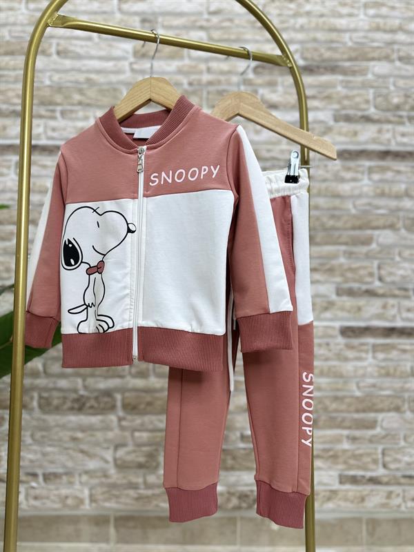 Unisex 2 İplik Snopy Fermuarlı Takım
