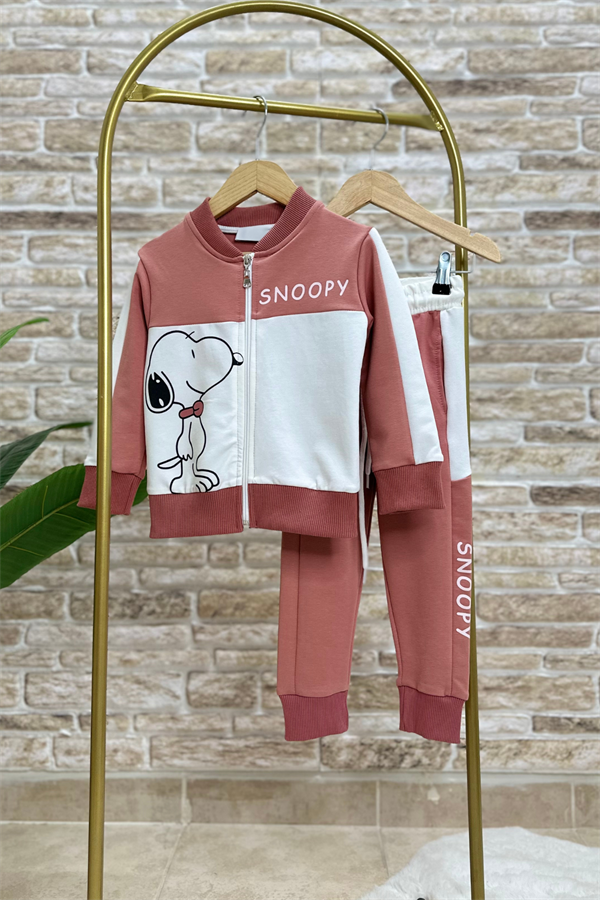 Unisex 2 İplik Snopy Fermuarlı Takım