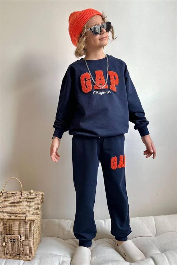 Unisex 2 İplik Süzene Nakışlı Gap Takım 