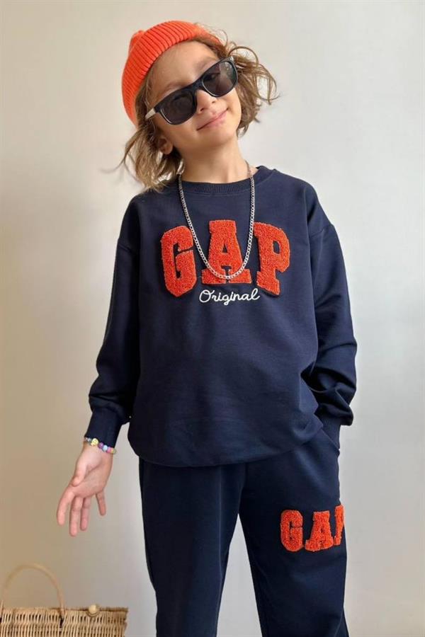 Unisex 2 İplik Süzene Nakışlı Gap Takım 