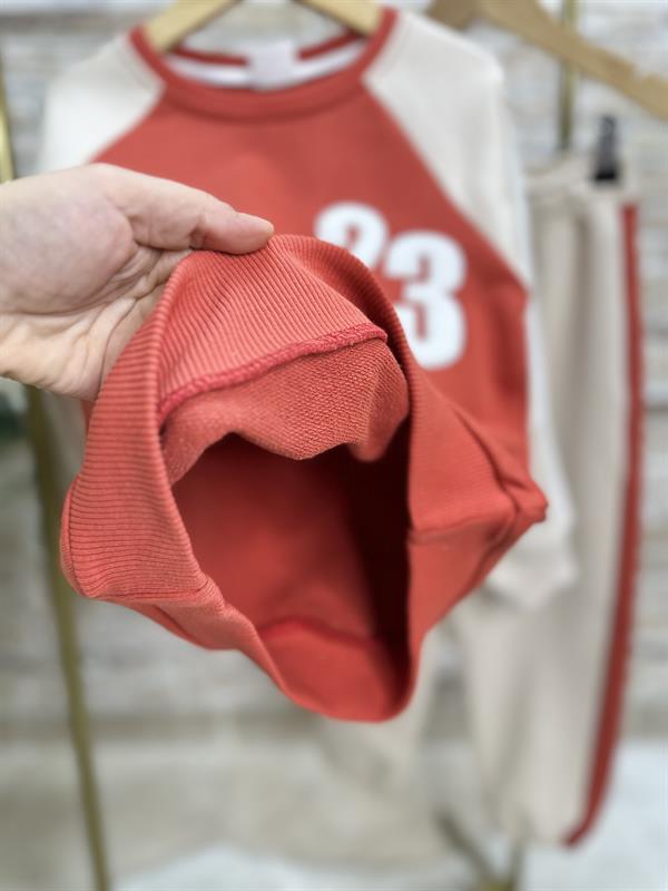 Unisex 23 Baskı Turuncu İkili Takım