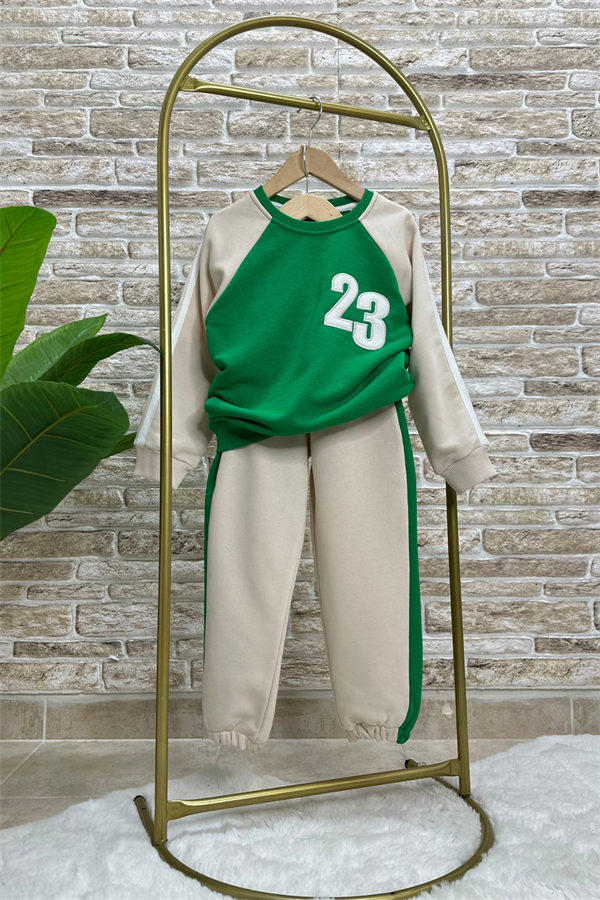Unisex 23 Baskı Yeşil İkili Takım