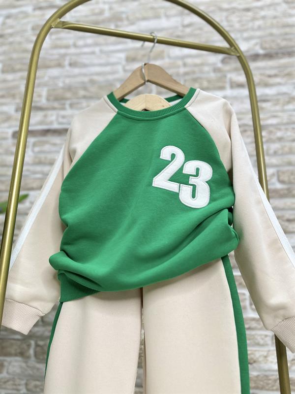 Unisex 23 Baskı Yeşil İkili Takım