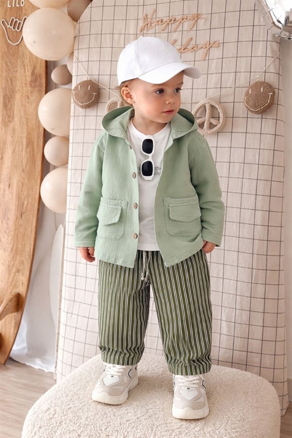 Unisex 2li Üst Tshirt Dahil Müslin Takım