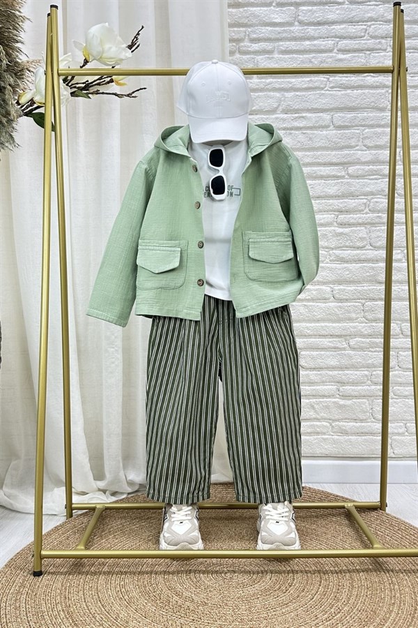 Unisex 2li Üst Tshirt Dahil Müslin Takım