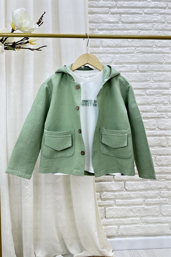 Unisex 2li Üst Tshirt Dahil Müslin Takım