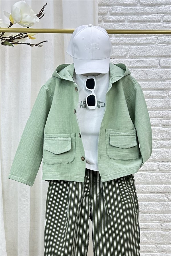 Unisex 2li Üst Tshirt Dahil Müslin Takım