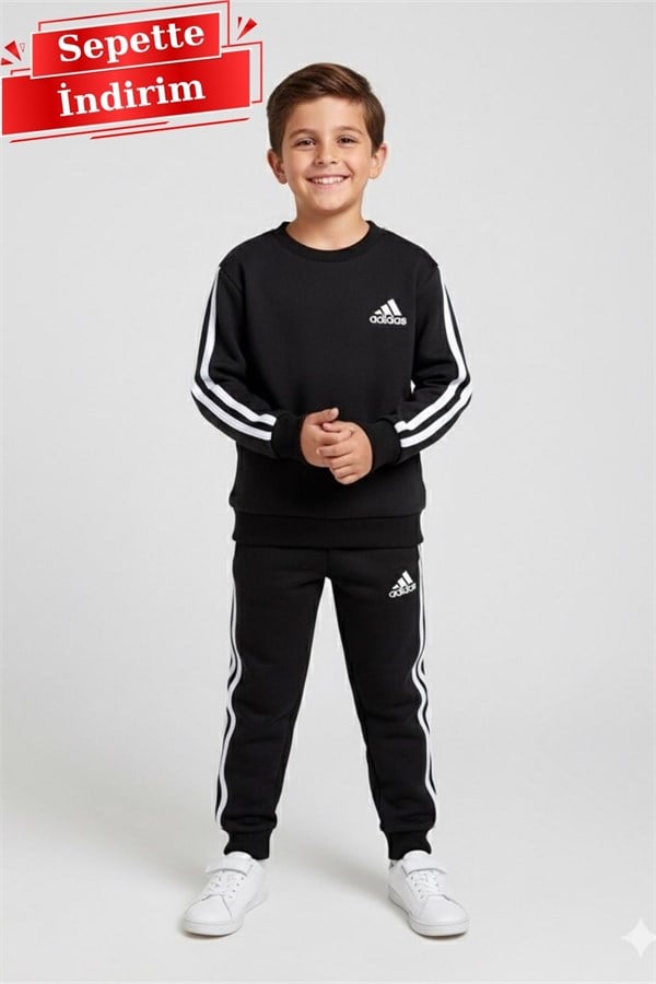 Unisex 3 İplik Ads Siyah  Takım
